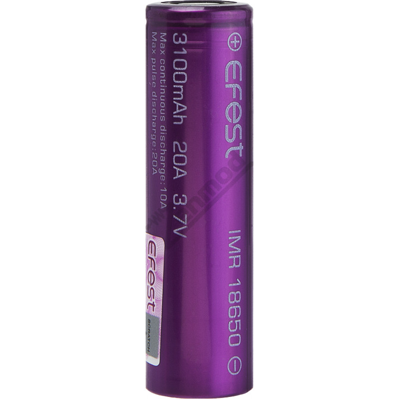 Фото и внешний вид — Efest IMR 18650 3100mAh 20A