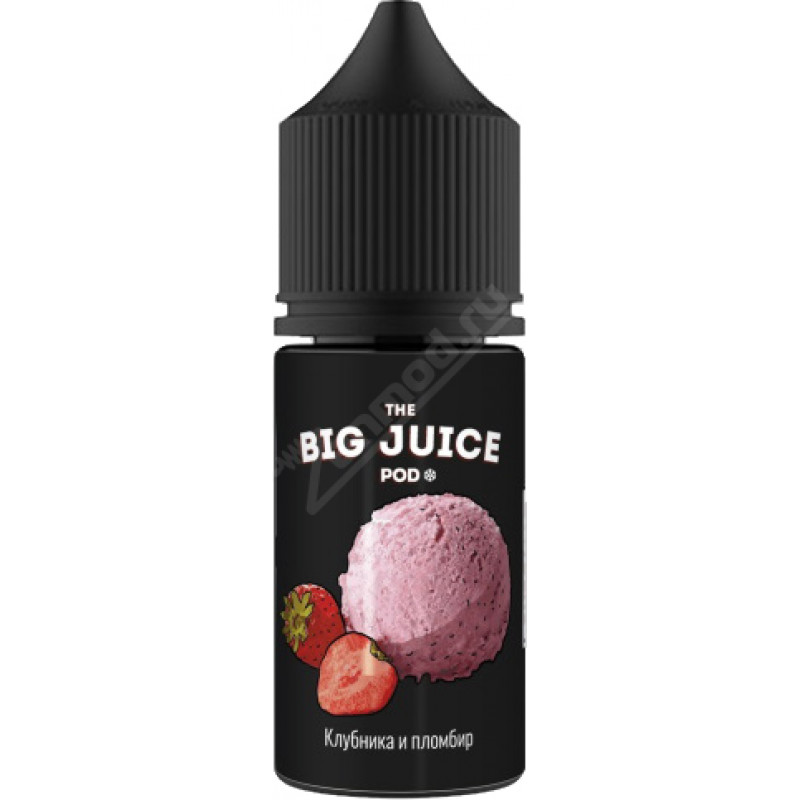Фото и внешний вид — BIG JUICE POD SALT - Клубника и пломбир 30мл