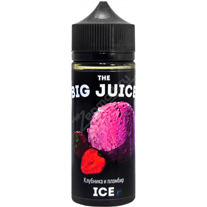 Фото и внешний вид — BIG JUICE - Клубника и пломбир 120мл
