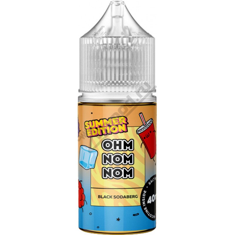 Фото и внешний вид — OHM NOM NOM SUMMER SALT - Black Sodaberg 30мл