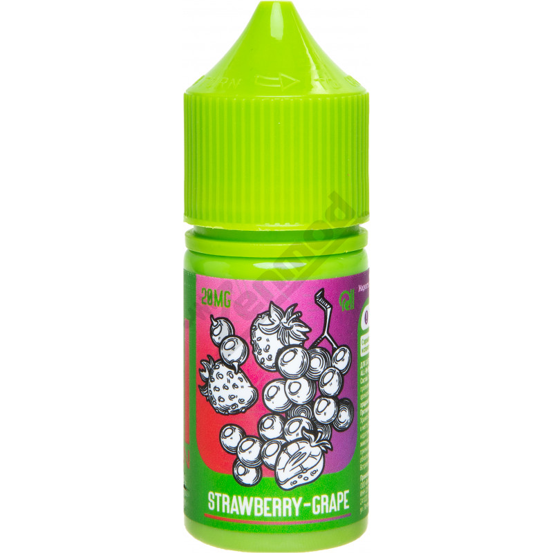 Фото и внешний вид — RELL Green SALT - Strawberry Grape 30мл