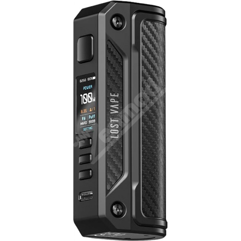 Фото и внешний вид — Lost Vape Thelema Solo 100W Mod Black Carbon Fiber